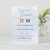 Invitation Drapeau maritime initial Engagement nautique parti (Debout devant)