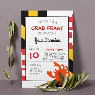 Invitation Drapeau Maryland Joyeux Crabe Nautique Toutes les