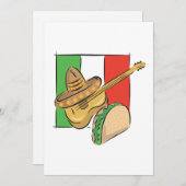 Invitation Drapeau mexicain (Devant / Derrière)