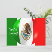 Invitation Drapeau Mexicain Design N'importe quelle occasion (Debout devant)