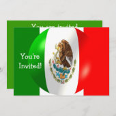 Invitation Drapeau Mexicain Design N'importe quelle occasion (Devant / Derrière)