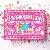 Invitation Drapeau mexicain Fiesta Papel Picado Baby shower R