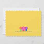 Invitation Drapeau mexicain Fiesta Papel Picado Mariage JAUNE (Dos)