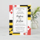 Invitation Drapeau moderne du Maryland (Debout devant)