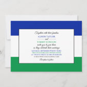 Invitation Drapeau Mosotho, Drapeau du Mariage du Lesotho (Devant)