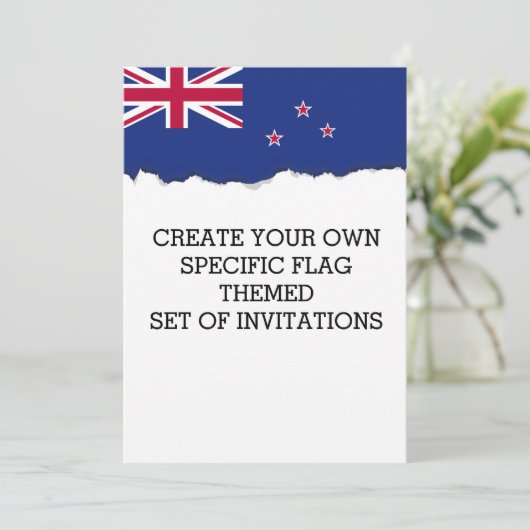 Invitation Drapeau néo-zélandais (Debout devant)