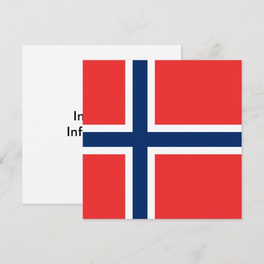 Invitation Drapeau norvégien (Devant / Derrière)