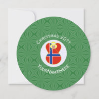 Drapeau norvégien d'ange de Noël Personnaliser Ron