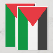 Invitation Drapeau palestinien Libérez la Palestine customisé (Devant / Derrière)