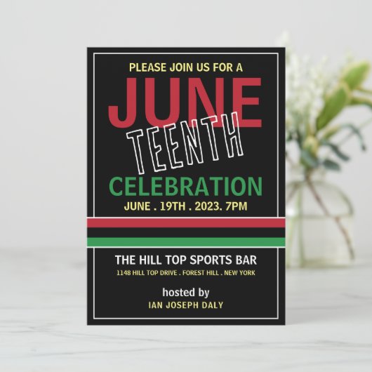 Invitation Drapeau panafricain Conception, 12° anniversaire (Debout devant)