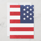 Invitation Drapeau patriotique 4 JUILLET Fête du Barbecue d'é (Dos)