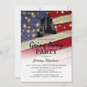 Invitation Drapeau patriotique du soldat (Devant)