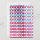 Invitation Drapeau Patriotique Faded Américain Rouge, Bleu Bl (Dos)