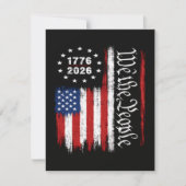 Invitation Drapeau patriotique Nous Le Peuple 1776 2026 (Devant)