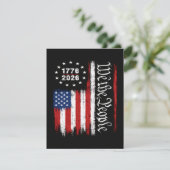 Invitation Drapeau patriotique Nous Le Peuple 1776 2026 (Debout devant)