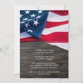 Invitation Drapeau patriotique USA Photo Graduation militaire (Dos)