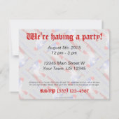 Invitation Drapeau portoricain de silhouette de fille (Dos)