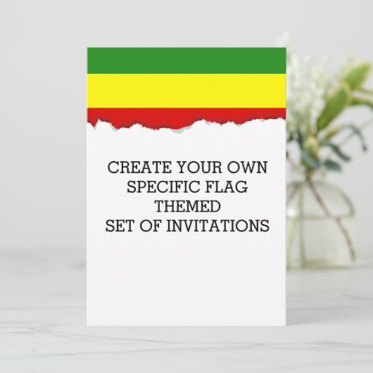 Invitation Drapeau rastafarien (Debout devant)