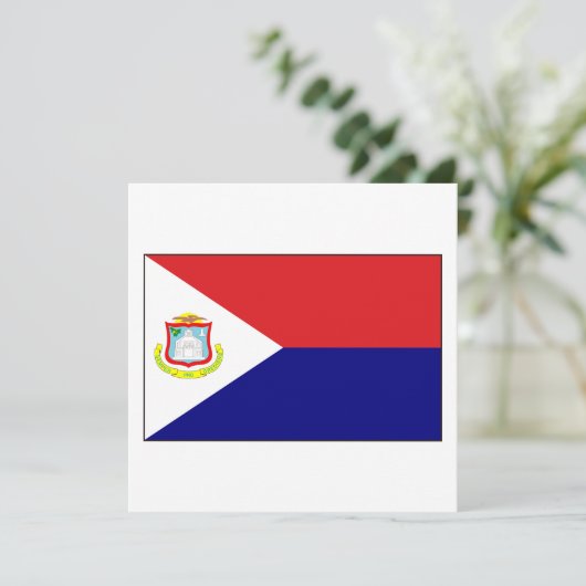 Invitation Drapeau Saint-Martin (Debout devant)