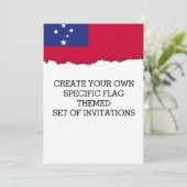 Invitation Drapeau Samoa (Debout devant)