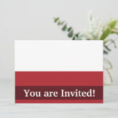 Invitation Drapeau simple de la Pologne (Debout devant)
