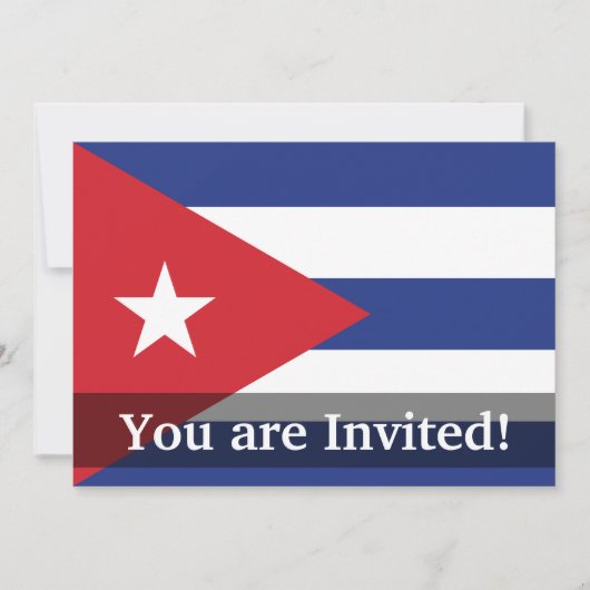 Invitation Drapeau simple du Cuba (Devant)