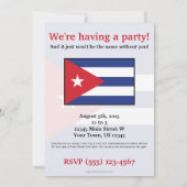 Invitation Drapeau simple du Cuba (Dos)