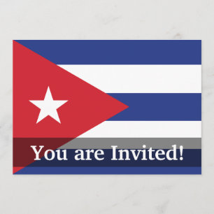 Invitation Drapeau simple du Cuba