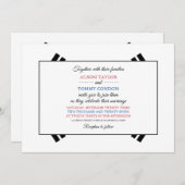 Invitation Drapeau sud-coréen, Drapeau du Mariage sud-coréen (Devant / Derrière)