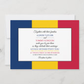 Invitation Drapeau tchadien, Drapeau du Tchad Mariage (Devant)