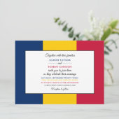 Invitation Drapeau tchadien, Drapeau du Tchad Mariage (Debout devant)