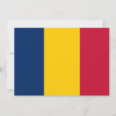 Invitation Drapeau tchadien, Drapeau du Tchad Mariage (Dos)
