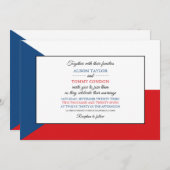 Invitation Drapeau tchèque, Drapeau de la République tchèque  (Devant / Derrière)