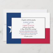 Invitation Drapeau texan, Drapeau du Texas Mariage (Devant)