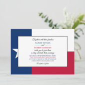 Invitation Drapeau texan, Drapeau du Texas Mariage (Debout devant)