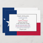 Invitation Drapeau texan, Drapeau du Texas Mariage (Devant / Derrière)