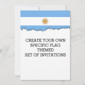 Invitation Drapeau traditionnel argentin (Devant)