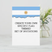 Invitation Drapeau traditionnel argentin (Debout devant)