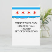Invitation Drapeau traditionnel de Chicago (Debout devant)