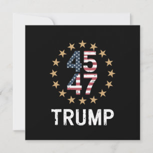 Invitation Drapeau Trump 2024 Reprenez l'Amérique Trump 45 47