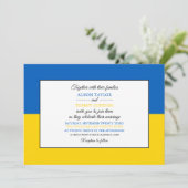 Invitation Drapeau ukrainien, Drapeau ukrainien Mariage (Debout devant)