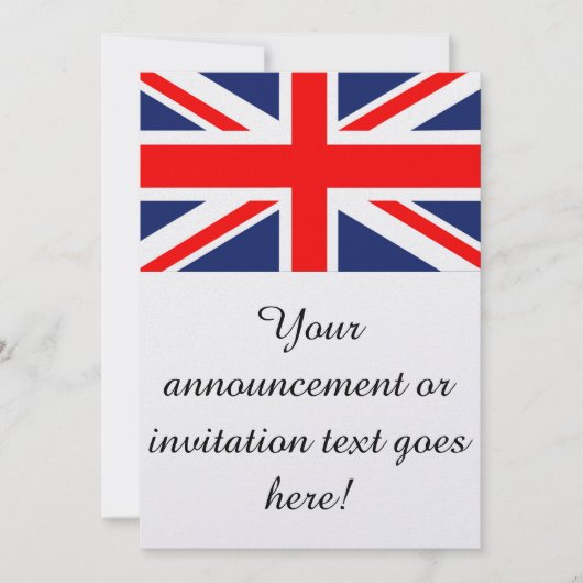 Invitation Drapeau Union Jack britannique (Devant)