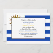 Invitation Drapeau uruguayen, Drapeau uruguayen Mariage (Devant)