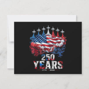 Invitation Drapeau USA 250 ans du 4 juillet anniversaire 1776