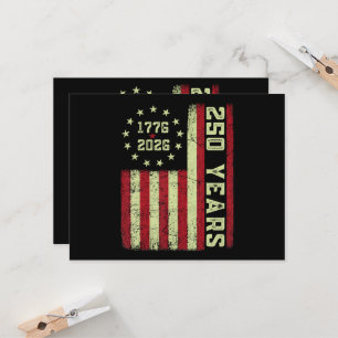 Invitation Drapeau Usa 250e Anniversaire