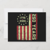 Invitation Drapeau Usa 250e Anniversaire (Dos)