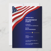 Invitation Drapeau USA | Coin | Bleu Luxe (Devant)