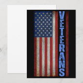 INVITATION DRAPEAU USA DES VÉTÉRANS 4 JUILLET (Devant / Derrière)