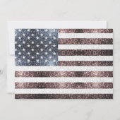 Invitation Drapeau USA étincelles rouge blanc bleu rustique 4 (Dos)