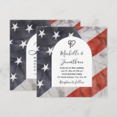 Invitation Drapeau USA Patriotique Croix chrétienne Bible Mar (Devant / Derrière)